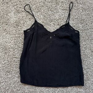H&M Black Lace Detail Top